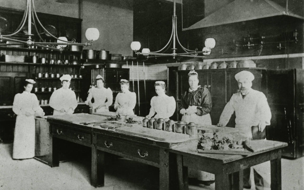 Waddesdon kitchen staff, 1900