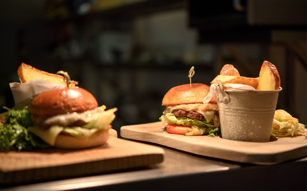 Stables Café homemade beef burgers