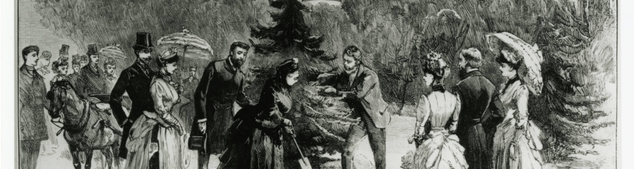 Queen Victoria planting a tree at Waddesdon