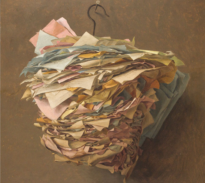 Painting of memo papers