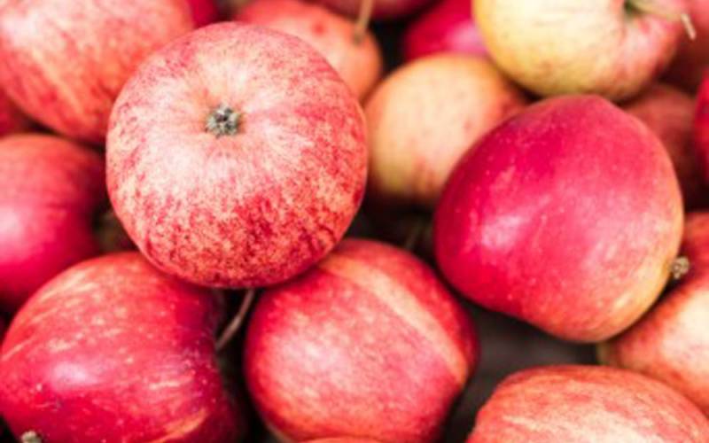 Artisan food market red apples
