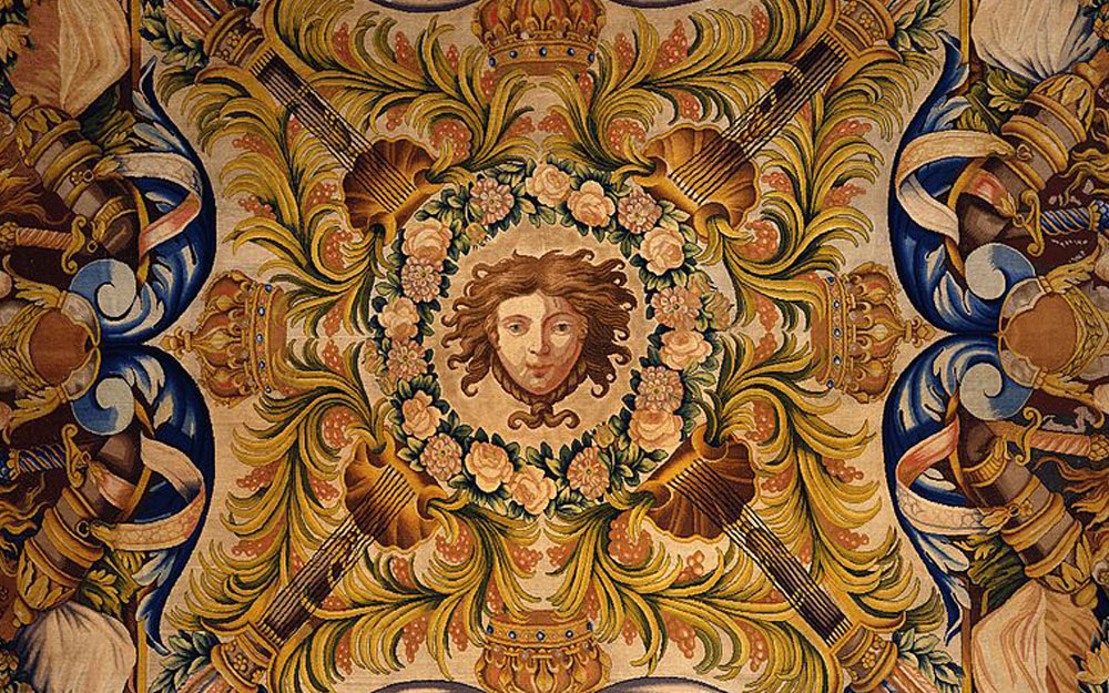 Savonnerie manufactory Carpet with the head of Apollo, 1683