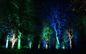 Light trail at Waddesdon, A Rothschild House & Gardens in Buckinghamshire