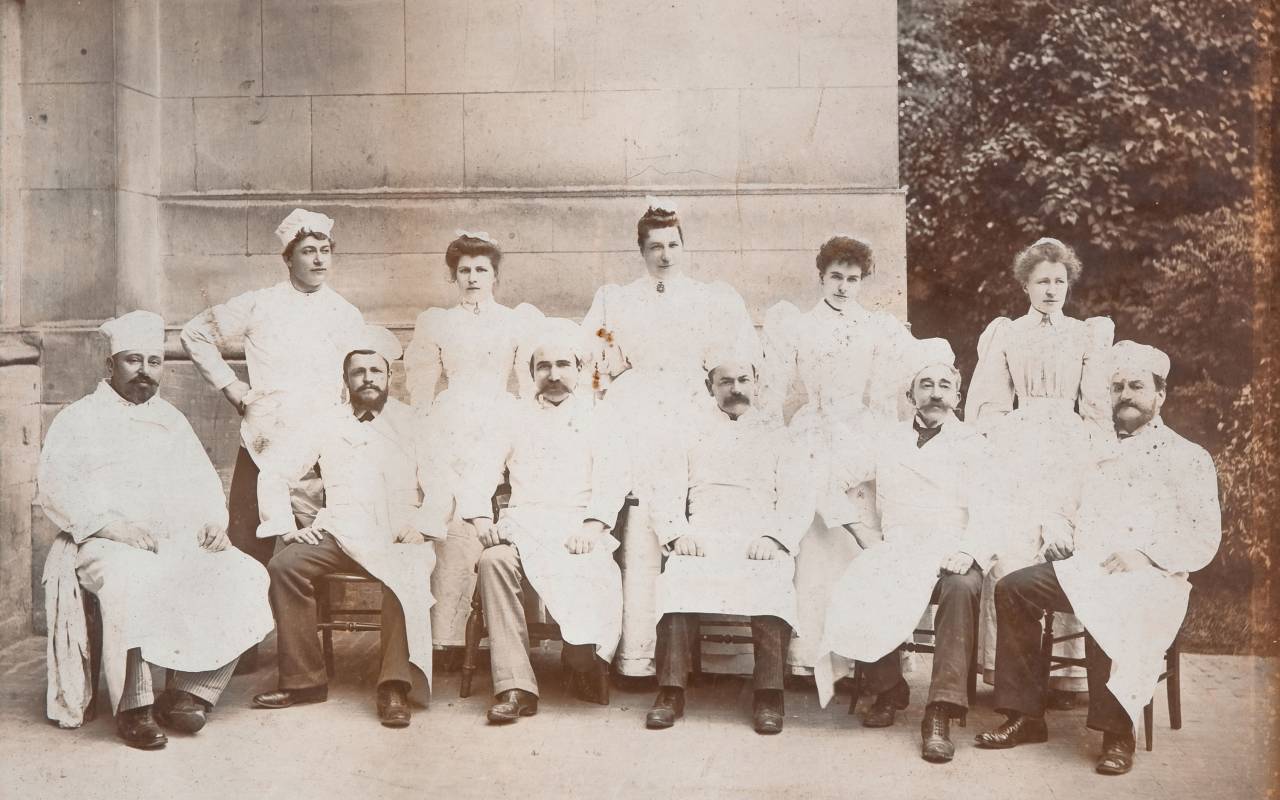 Photograph of Waddesdon's Kitchen Staff c1900