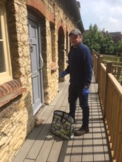 Tom a volunteer from the Waddesdon Community Support Group delivering meals to local residents