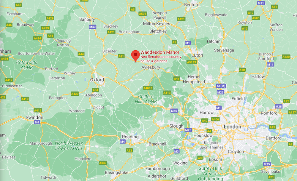 Link to Google map directions to Waddesdon