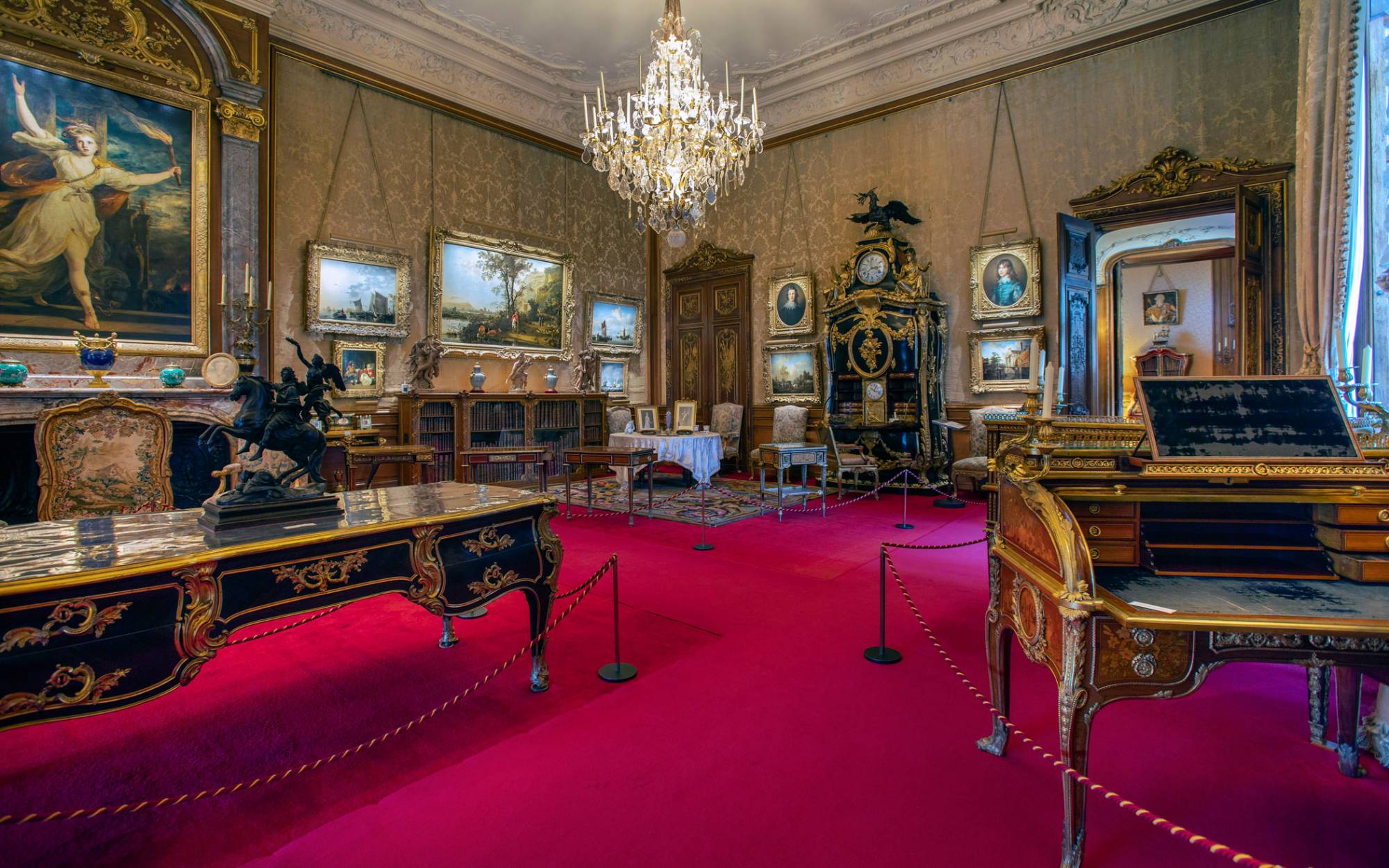 Open furniture spotlighting Riesener in the Morning Room