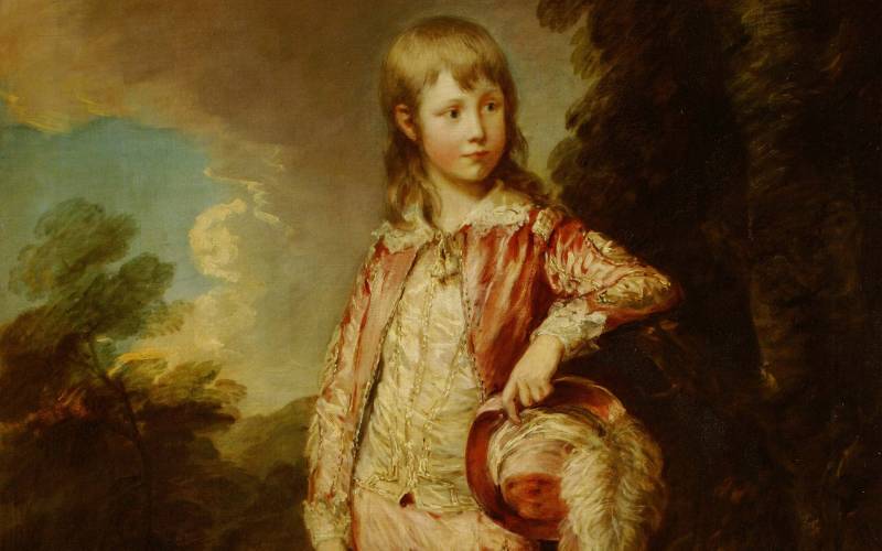 Thomas Gainsborough, Francis Nicholls ‘The Pink Boy’, 1782 (before cleaning) - detail
