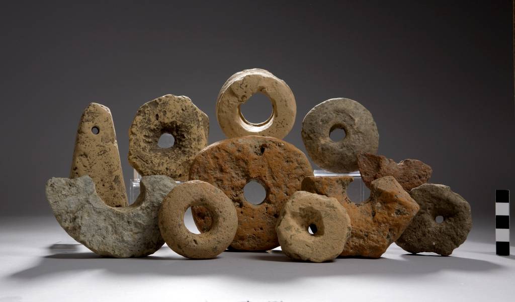 Figure 1: group of loom weights (image: James Barclay-Brown/Butrint Foundation)