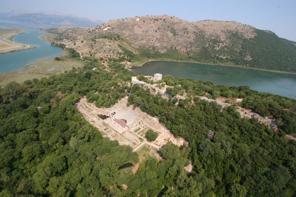 Figure 2: aerial photo of site (image: Alket Islami/Butrint Foundation)