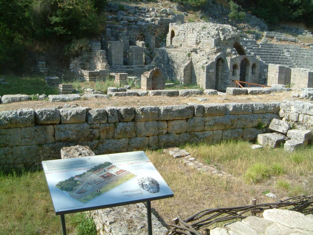 Figure 3: interpretation panel at the Sanctuary of Asclepius (image: Butrint Foundation)