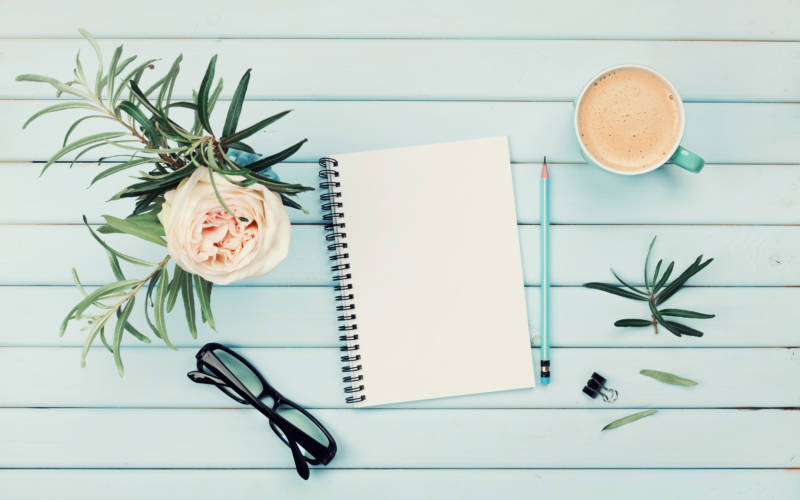 Flat lay stationary