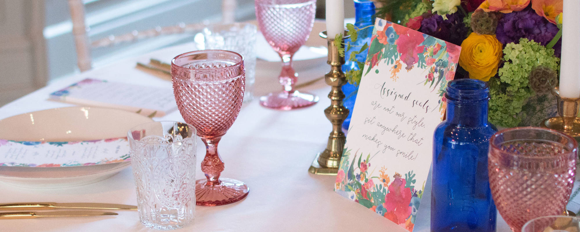 Table decoration for wedding reception