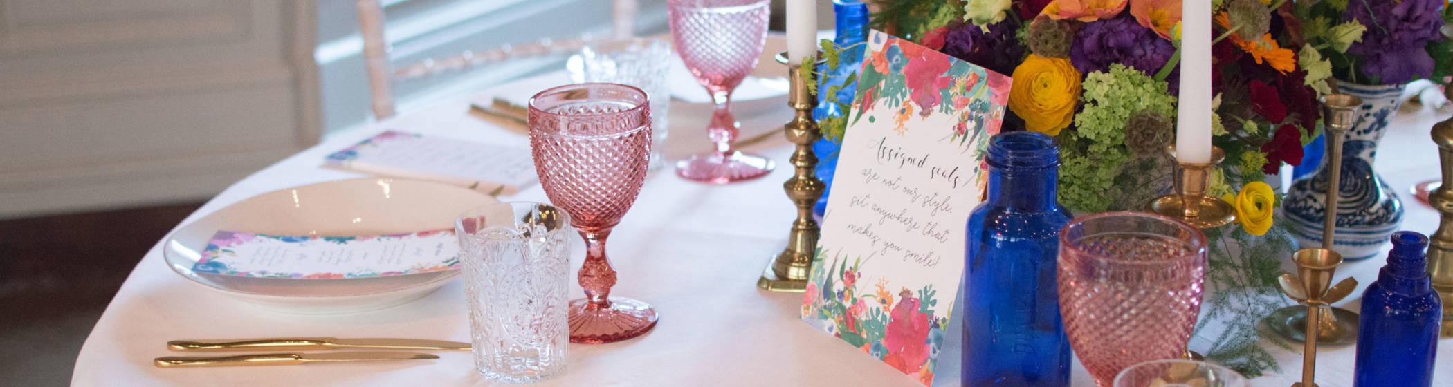Table decoration for wedding reception
